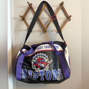 🏀 VINTAGE 1994 Toronto Raptors Duffle Bag - OG Logo 90s NBA